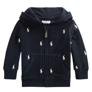 POLO RALPH LAUREN Baby Girl Polo Pony Fleece Full-Zip Hoodie 9 months
